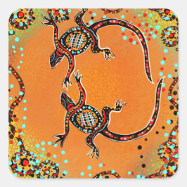 AUSTRALIEN KONST                FYRKANTIGT KLISTERMÄRKE