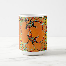 AUSTRALIEN KONST KAFFEMUGG