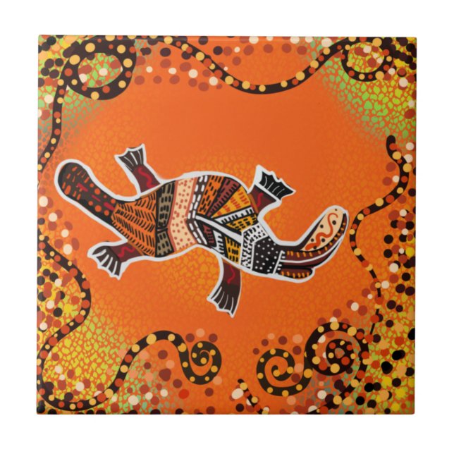 AUSTRALIEN KONST     KAKELPLATTA (Framsidan)