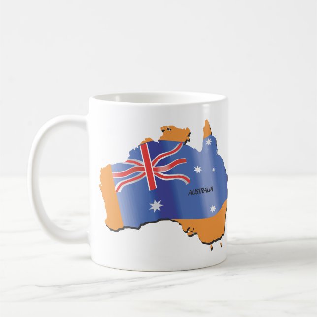 Australien kontinent kaffemugg (Vänster)