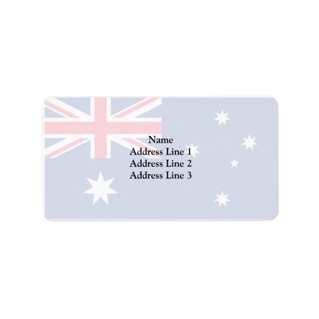 Australien (konverterat), Australien-flagga Adressetikett (Framsidan)