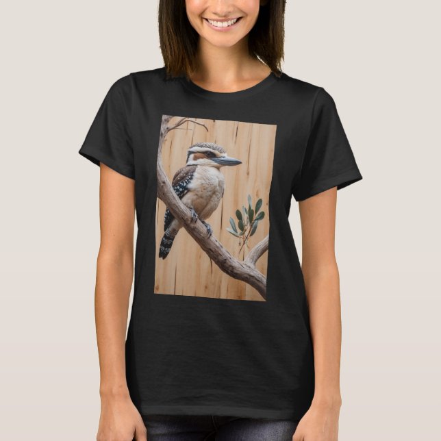 Australien Kookaburra i en Träd Wildlife Art T Shirt (Framsida)