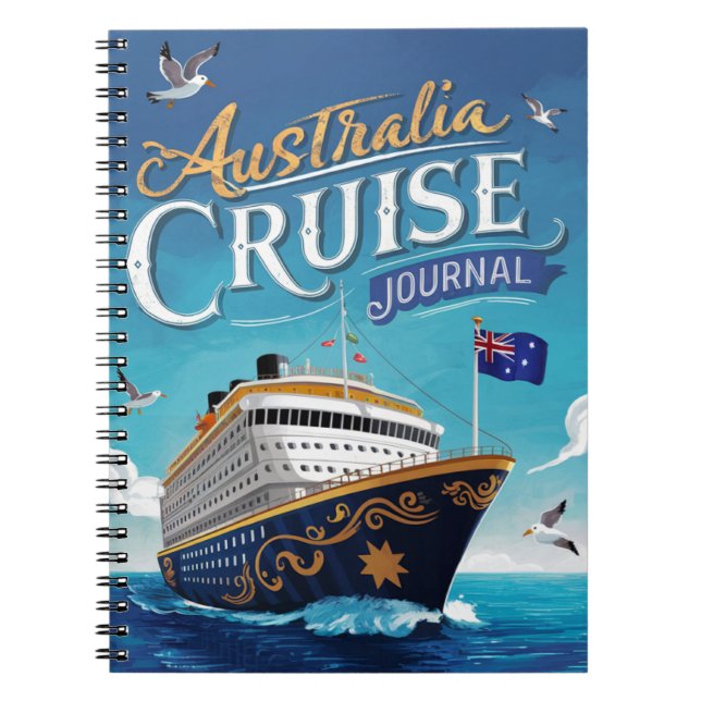 Australien Kryssnings Journal Anteckningsbok (Framsidan)