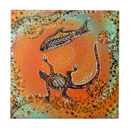 AUSTRALIEN KUNST     KAKELPLATTA