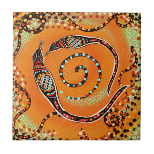 AUSTRALIEN KUNST KAKELPLATTA