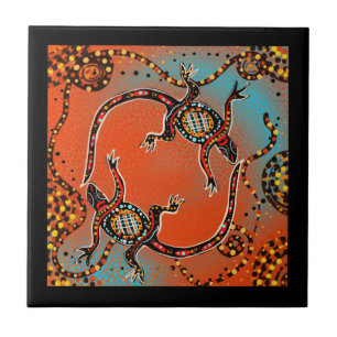 AUSTRALIEN KUNST KAKELPLATTA