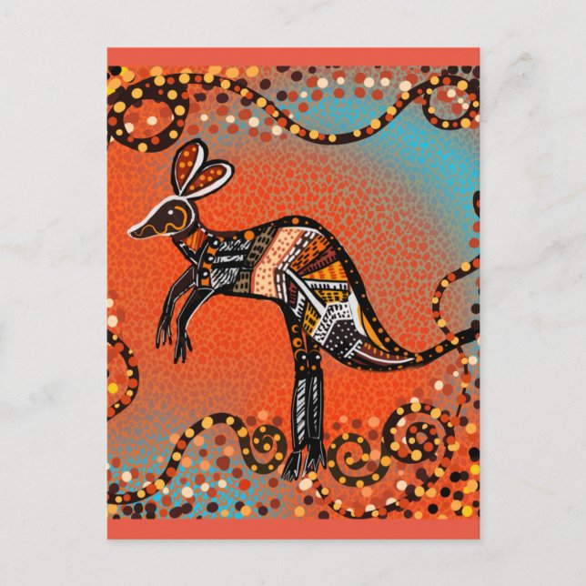 AUSTRALIEN KUNST       VYKORT (Framsida)