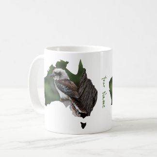 Australien Land Disposition Kookaburra i ett träd Kaffemugg