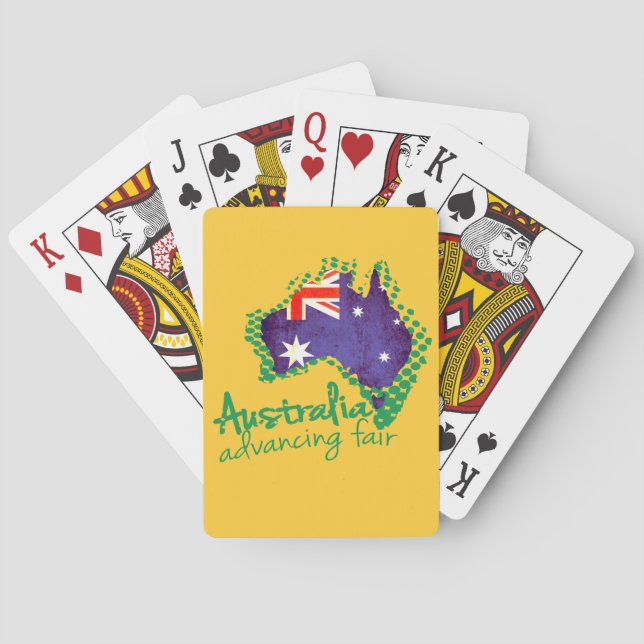 Australien land flagga-spelkort casinokort (Baksidan)