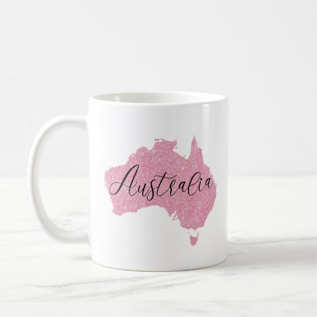 Australien Land Lysande Färg Kaffemugg (Vänster)
