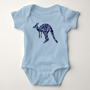 Australien, land ned under Kangaroo Animal Blue T Shirt