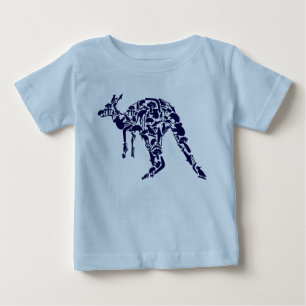 Australien, land ned under Kangaroo Animal Blue T Shirt