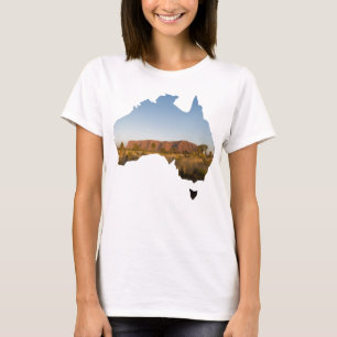 Australien Land Shape Uluru Ayers Sten T Shirt