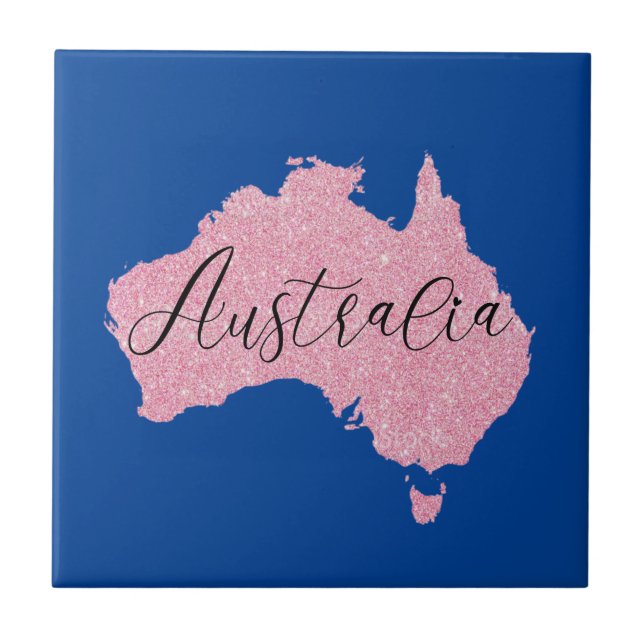 Australien Land Shining Färg Kakelplatta (Framsidan)
