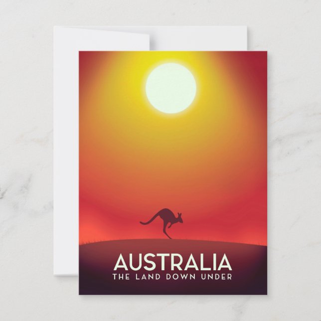 Australien "Landet under" semester skriver ut. (Framsida)