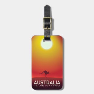 Australien "Landet under" semester skriver ut. Bagagebricka