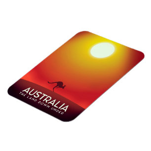Australien "Landet under" semester skriver ut. Magnet