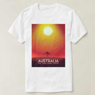 Australien "Landet under" semestertryck. T Shirt