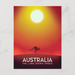 Australien "Landet under" semestertryck. Vykort