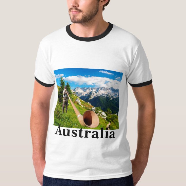 Australien Lederhosenskjorta T-shirt (Framsida)