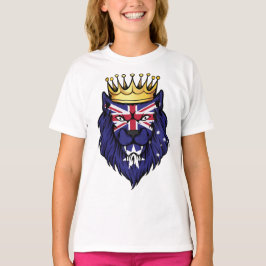 Australien Lejona Kung Flagga T Shirt