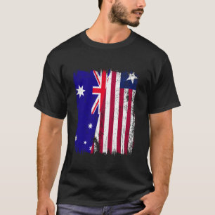 Australien Liberia Halv Flagga Australiensisk Libe T Shirt