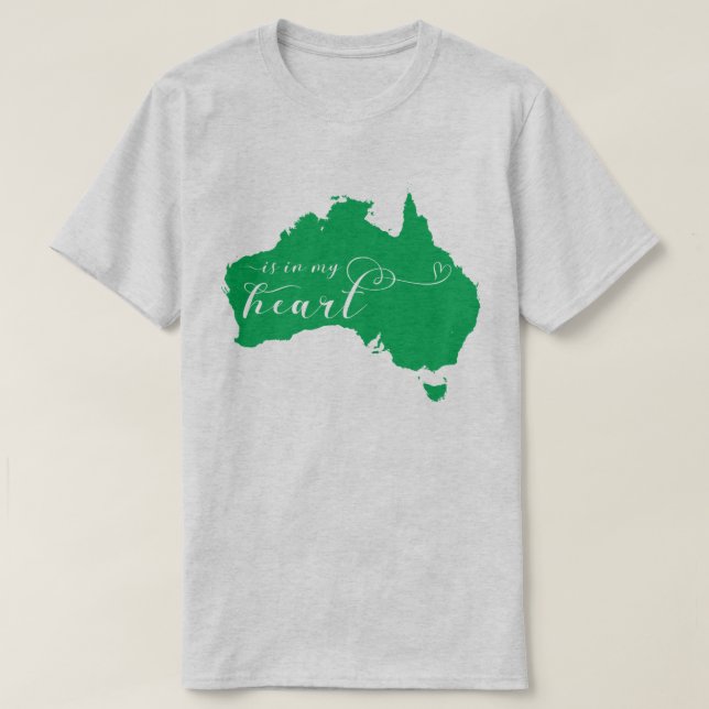 Australien ligger i mitt hjärta t shirt (Design framsida)