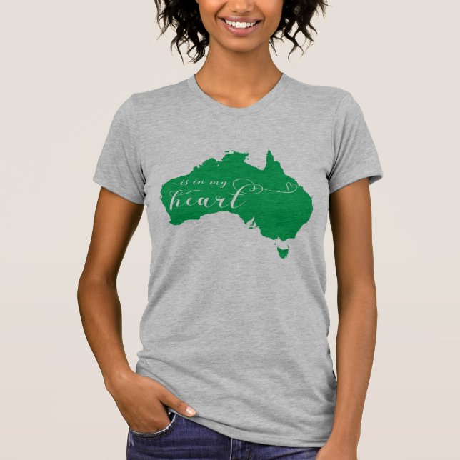 Australien ligger i mitt hjärta t shirt (Framsida)