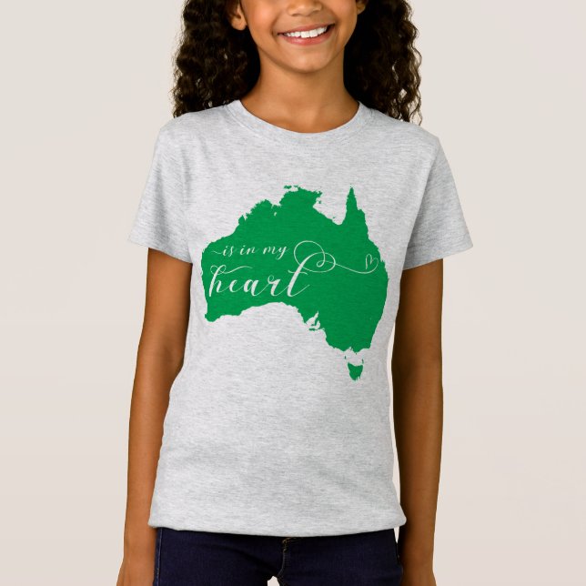 Australien ligger i mitt hjärta t shirt (Framsida)
