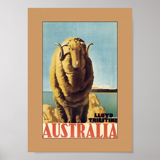 Australien - Lloyd Triestino (canvas) Poster (Framsidan)
