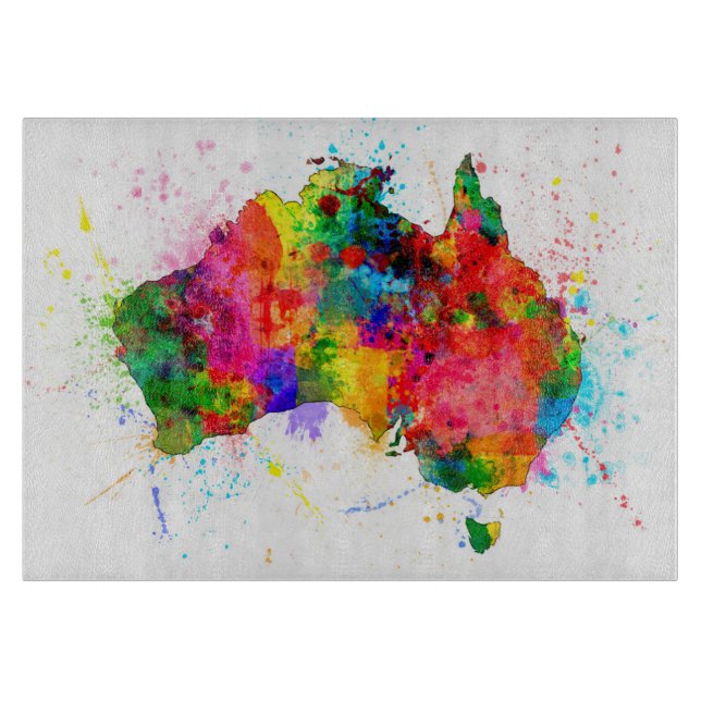 Australien målar stänkkartan (Framsidan)