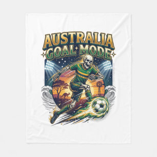 Australien Målläge Skelett Anfallare Nationer Stre Fleecefilt