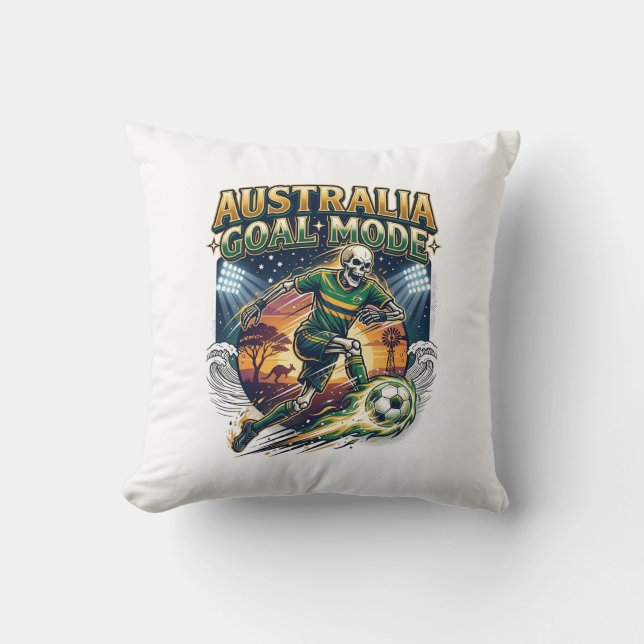 Australien Målläge Skelett Strumpor Nationer Gatum Kudde (Framsida)