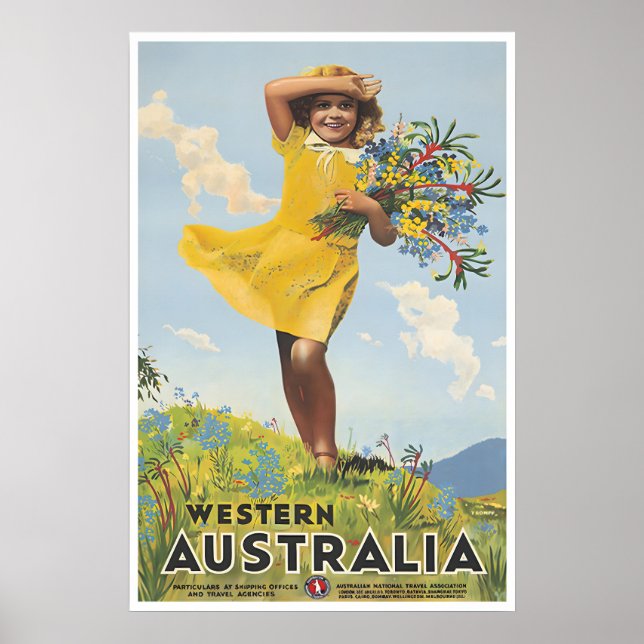 Australien Målning Australiensisk Konst Percy Trom Poster (Framsidan)
