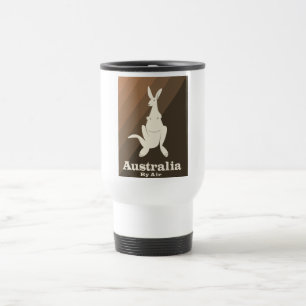 Australien med Luft Kangaroo-reseaffisch. Resemugg