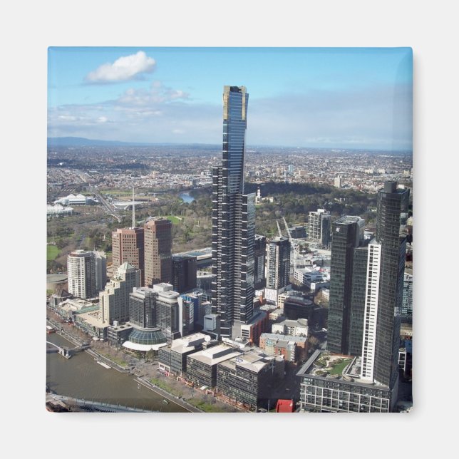 Australien: Melbourne Cityscape Magnet (Framsidan)