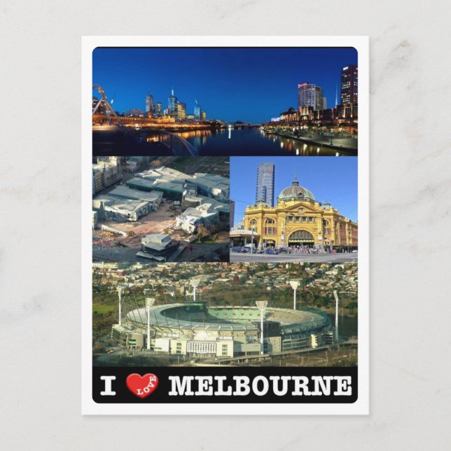 Australien - Melbourne - I Kärlek - Vykort (Framsida)