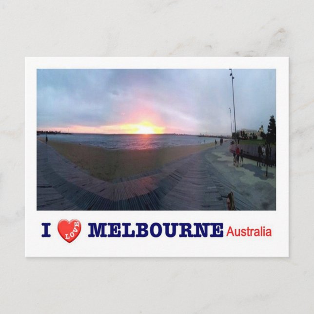 Australien - Melbourne - sunset I Kärlek - Vykort (Framsida)