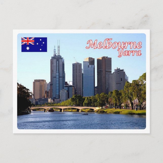 Australien - Melbourne - Yarra River - Vykort (Framsida)