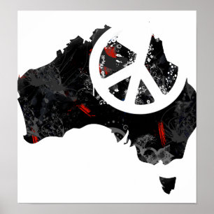 Australien moderiktig fredstecken med den poster