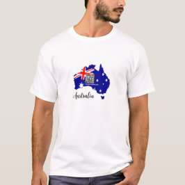 Australien Modern QR Code T-shirt, Australiska Fla T Shirt