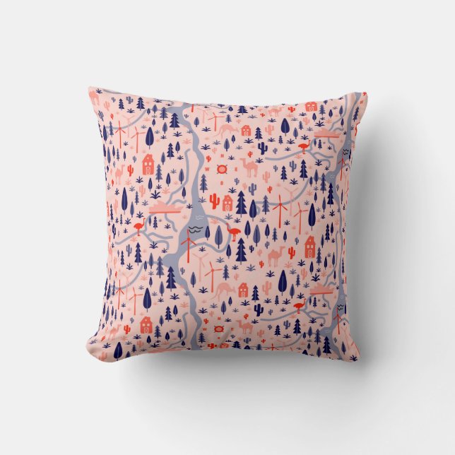 Australien, mönster, sömlös design. Dekoration Kudde (Framsida)