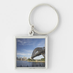 Australien, New South Wales, Sydney, Sydney Fyrkantig Silverfärgad Nyckelring