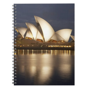 Australien, New South Wales, Sydney, Sydney Opera Anteckningsbok Med Spiral
