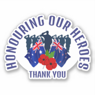 Australien Nya Zeeland AC REMEMBRANCE Klistermärken