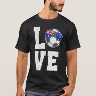 Australien Ocer Kärlek Australien Fläkt Flagga T Shirt