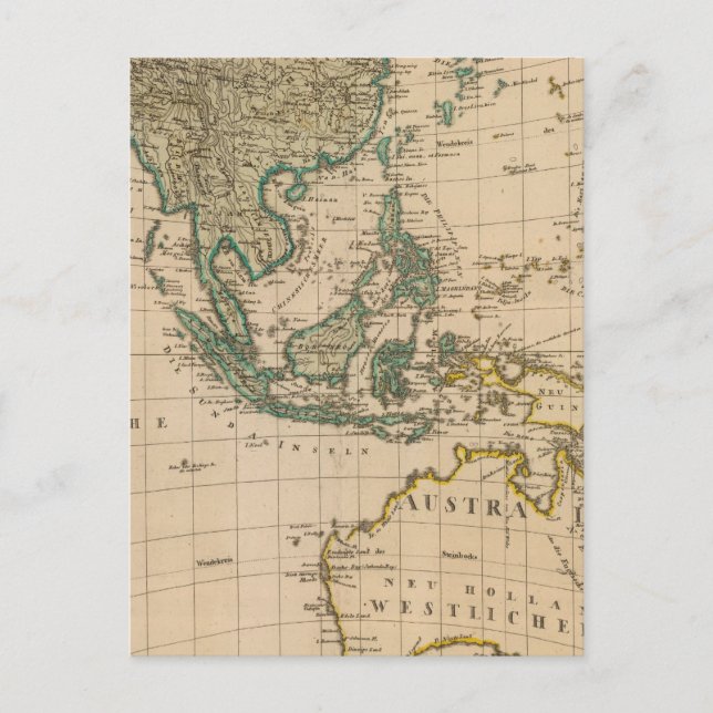 Australien och Asien Vykort (Framsida)