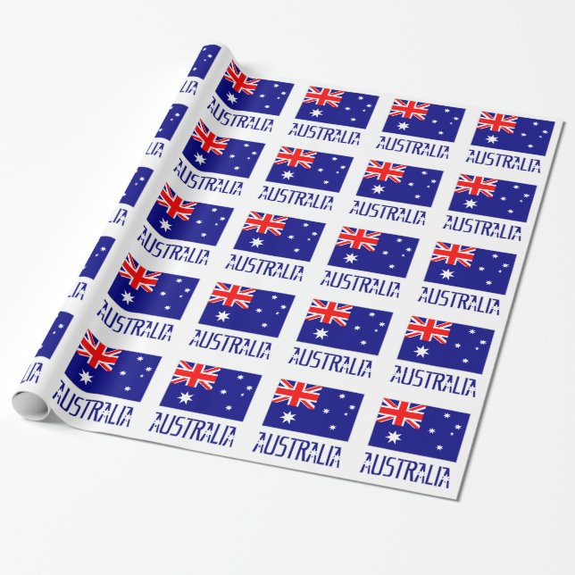 Australien och Australien Flagga Presentpapper (Utrullad)
