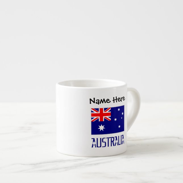 Australien och australiensisk flagga Personlig  Espressomugg (Framsida höger)