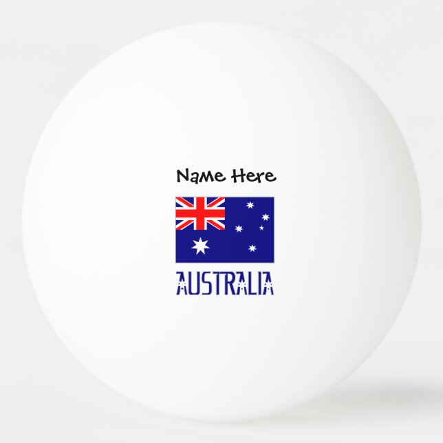 Australien och australiensisk flagga personlig  pingisboll (Framsidan)